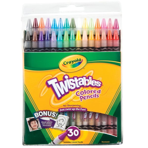 Twistables Colored Pencil Set, 30 Colors