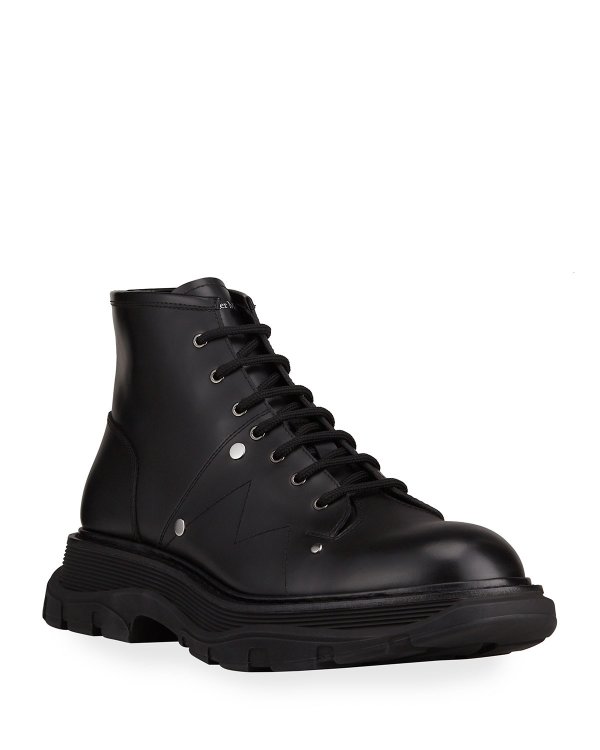 Men's Leather Lace-Up Boots