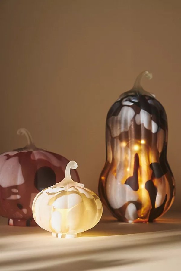 Cheena Glass Pumpkin Decorative Object
