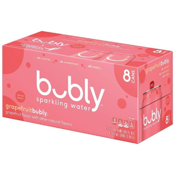 bubly 柚子口味汽泡水 8罐装