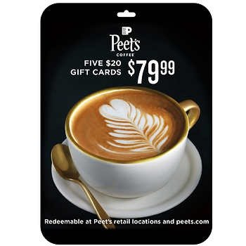 Peet's Coffee & Tea, Five $20 Gift Cards