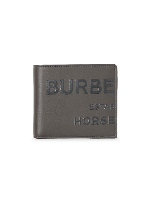 Logo-Embossed Leather Bi-Fold Wallet
