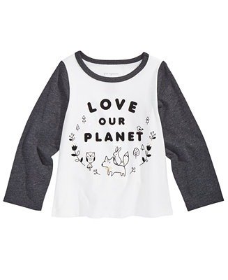 Baby Girls Planet-Print Cotton T-Shirt, Created For Macy's
