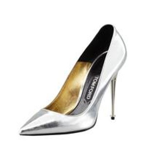 Tom Ford Mirror-Leather Pointy-Toe Pump