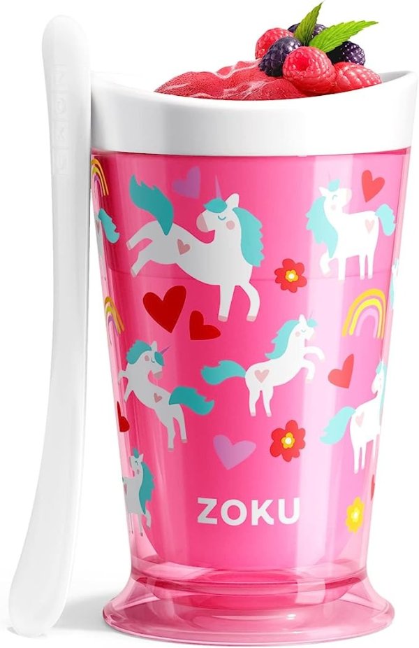 Original Slush and Shake Maker, Slushy Cup for Quick Frozen Homemade Single-Serving Slushies, Fruit Smoothies, and Milkshakes in Minutes, BPA-free, Unicorn