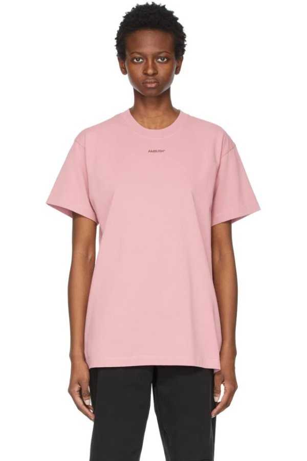SSENSE Exclusive Pink XL Logo T-Shirt