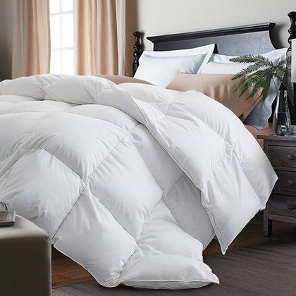 Kathy Ireland Essentials White Goose Feather and Down Comforter