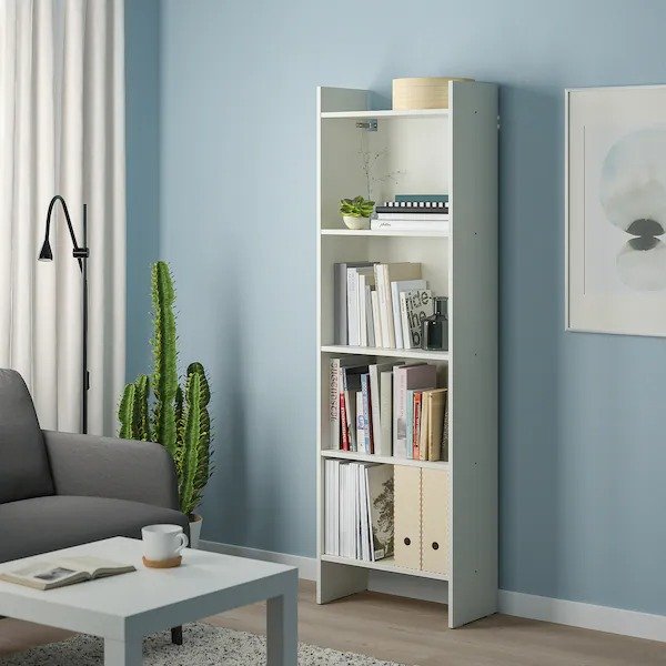 BAGGEBO Bookcase, white, 195/8x97/8x63" - IKEA