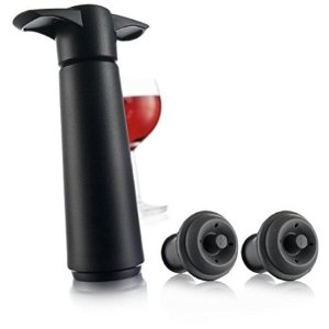 Vacu Vin 981460 Wine Saver Vacuum Wine Pump with 2 Stoppers