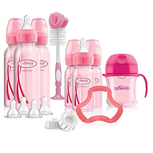 Options+ Baby Bottles Gift Set, Pink