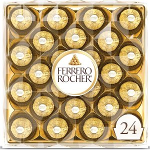 Ferrero Rocher Milk Chocolate Hazelnut 24 Count 10.5 oz