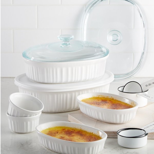 French White 10-Pc. Bakeware Set, Created for Macy's