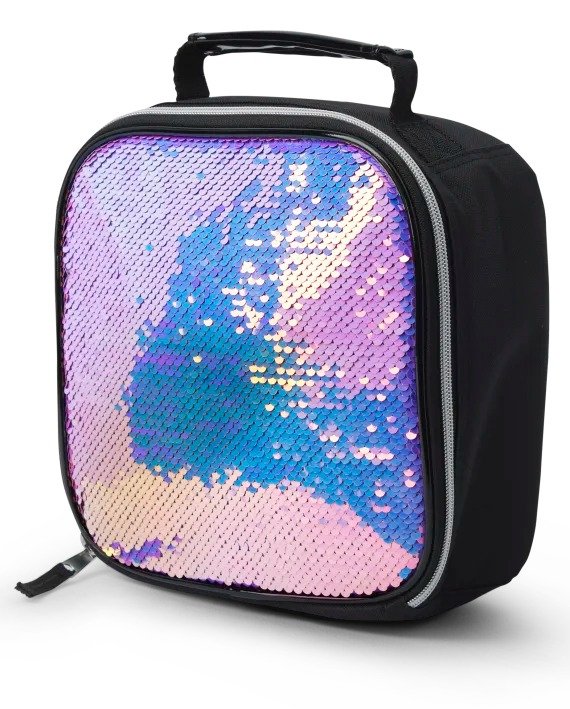 Girls Holographic Flip Sequin Lunchbox - holographic