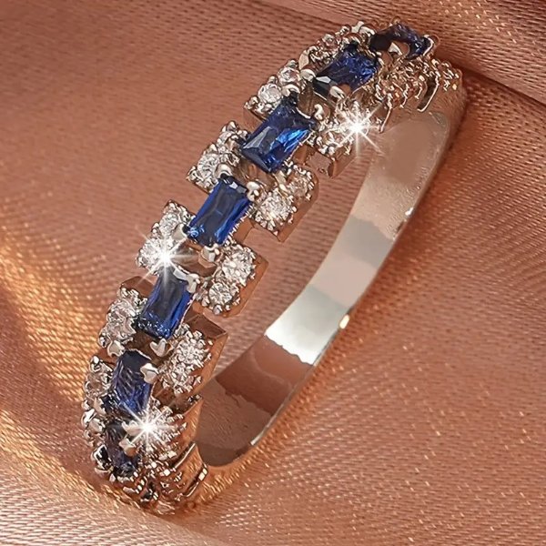 Luxury Delicate Cubic Zirconia Finger Ring For Women Bride Wedding Party Engagement Gift - Clothing, Shoes & Jewelry - Temu