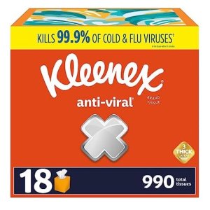 Kleenex Anti-Viral 3层抽取式纸巾18盒