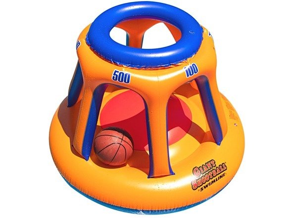 90285 Giant Shootball Floating Pool Basketball Game, 1-Pack, Orange/Blue