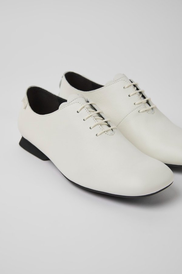 Casi Myra White leather shoes for women