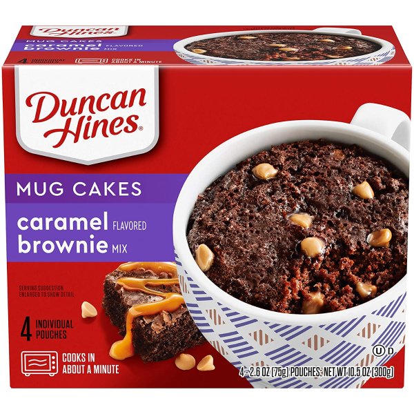 Duncan Hines 焦糖布朗尼蛋糕粉 2.6oz 4小袋装