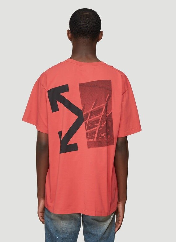 Splitted Arrows Short Sleeve T-Shirt in Red