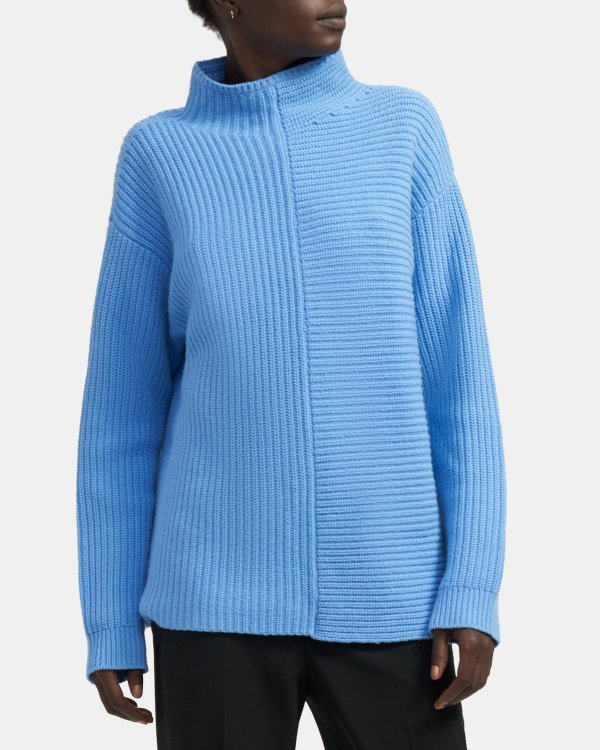 Oversized Funnel Sweater in Merino Wool