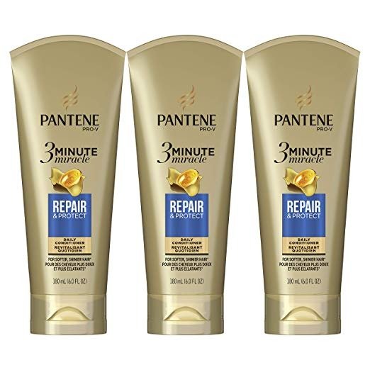 , Conditioner, Pro-V Repair and Protect for Damaged Hair, 3 Minute Miracle, 6 fl oz, Triple Pack