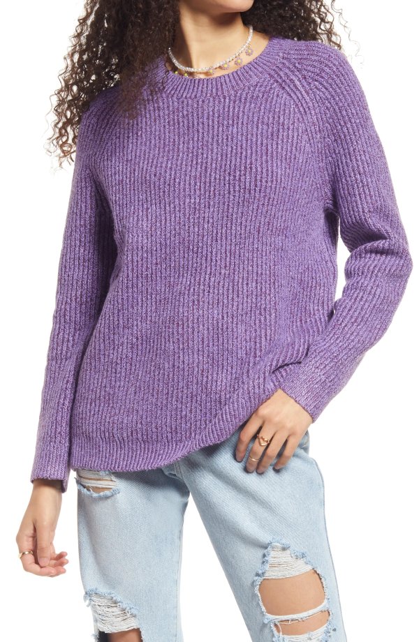 Plaited Stitch Recycled Blend Crewneck Sweater