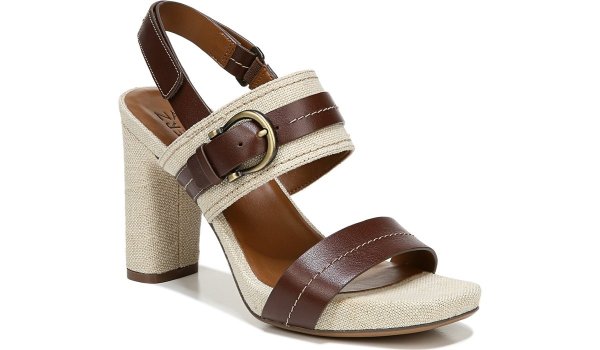 .com |Joyce in Natural Cotton/Leather Sandals