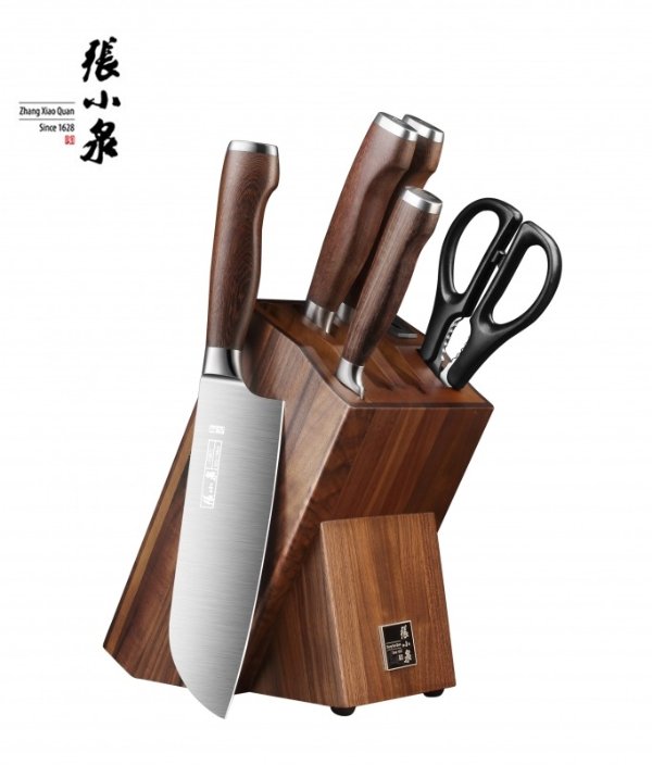 淳木系列刀具六件套 刀刃锋利 耐磨硬朗 自带磨刀器