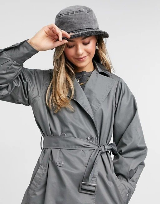 louisa mac coat in slate gray 