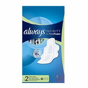 Always Infinity Pads with Wings for Women, Heavy Flow Absorbency, 32 count