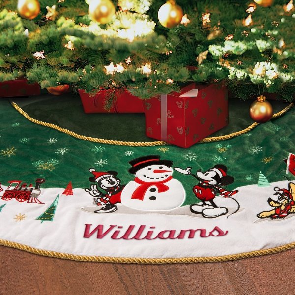 Mickey Mouse and Friends Holiday Tree Skirt - Personalized | shopDisney
