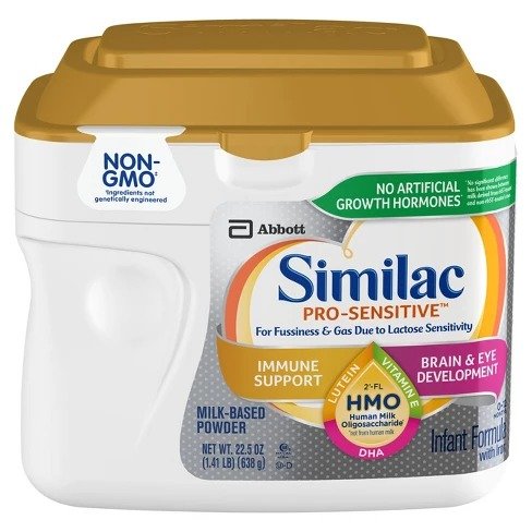 Pro-Sensitive (HMO) Non-GMO 婴儿配方奶粉 - 22.5oz