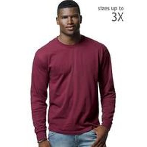 Hanes Men's Tagless EcoSmart Long-Sleeve T-Shirt 