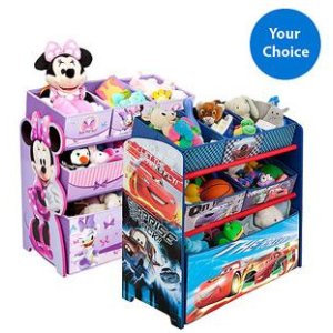 Character Corner Toddler/Kids' Playroom Multi-Bin Toy Organizer 