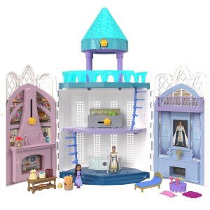 Mattel Disney Wish Rosas Castle Dollhouse Playset with 2 Posable Mini Dolls