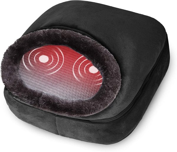 3-in-1 Foot Warmer and Vibration Foot Massager & Back Massager with Heat