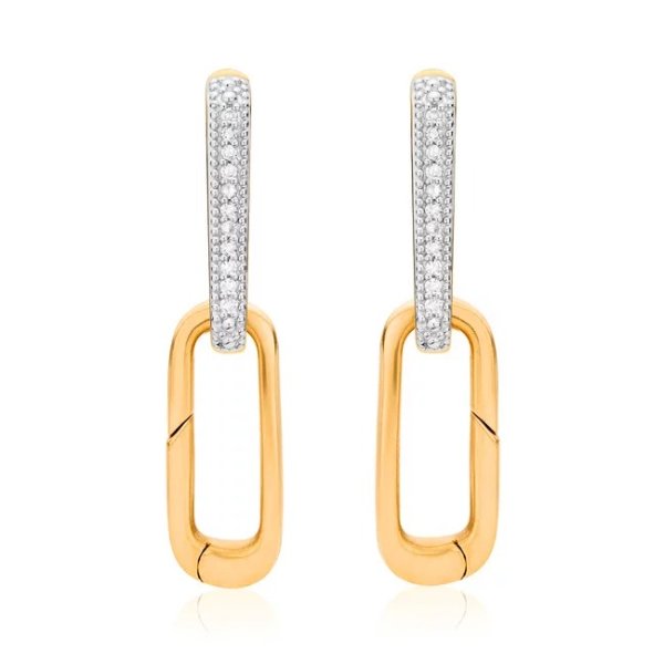 Alta Capture Charm Diamond Earrings | Monica Vinader