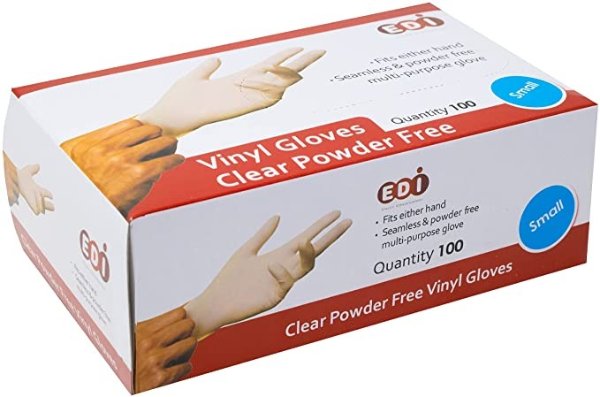 Disposable Vinyl Gloves (Clear) - Powder-Free, Latex-Free