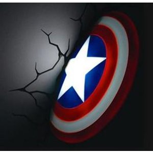 3D Light FX Marvel Captain America Shield 3D Deco LED Wall Light