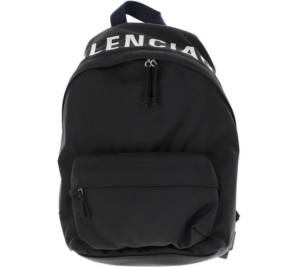 Black Signature Nylon Wheel Backpack