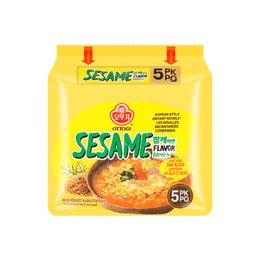 OTTOGI Sesame Flavor Instant Ramen with Egg - 5 Packs, 20.28oz