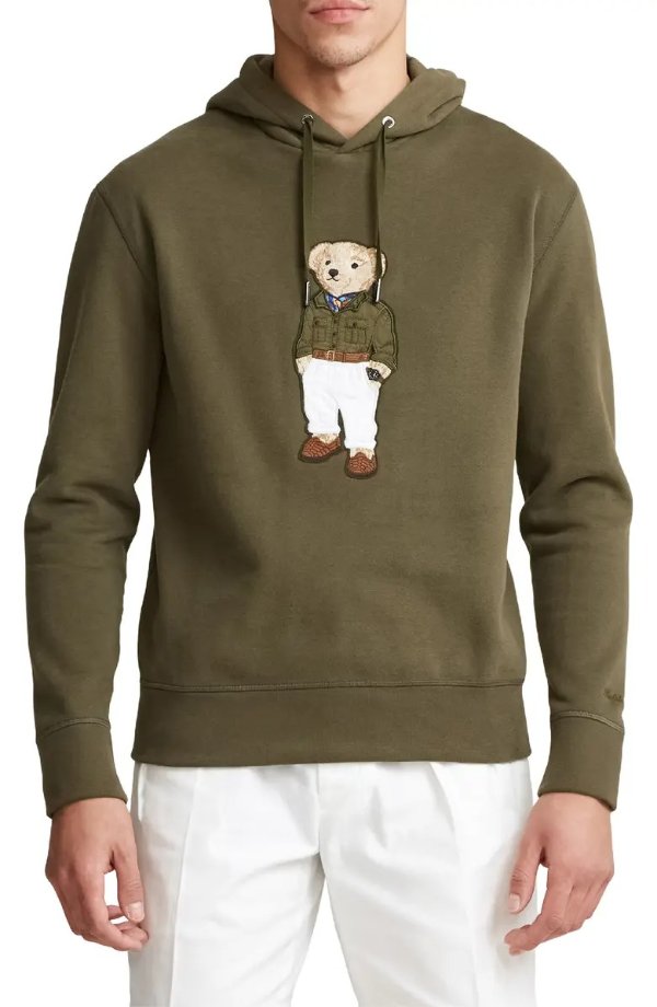 Bear Patch Cotton Hoodie