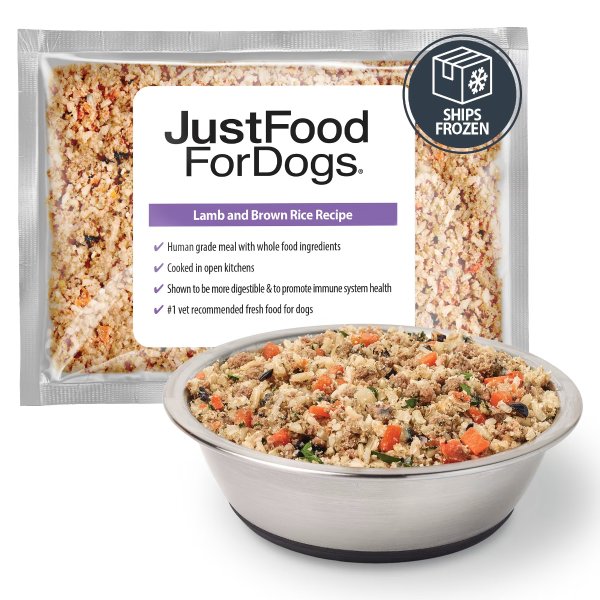JustFoodForDogs Daily Diets Lamb & Brown Rice Frozen Dog Food, 72 oz., Case of 7