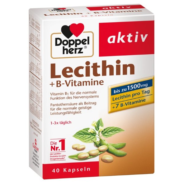 DOUBLE HEART LECITHIN + B vitamins, 40 capsules
