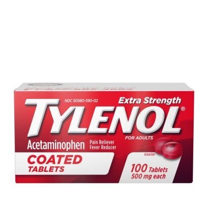 Extra Strength Coated Tablets with Acetaminophen. 500mg, 100 ct
