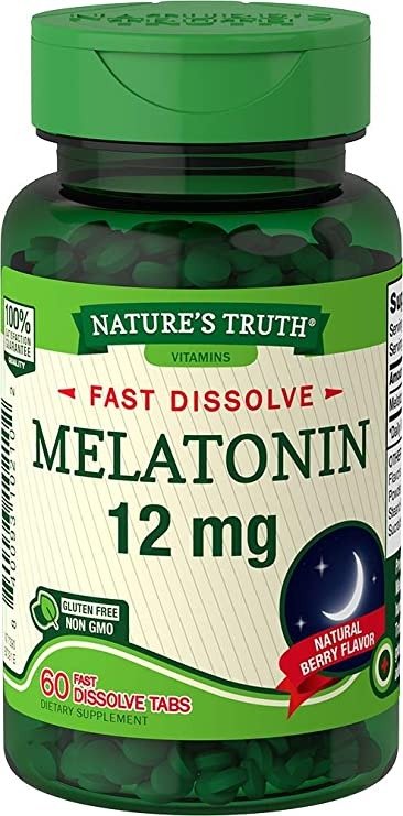 's Truth Melatonin 12 mg, Natural Berry Flavor, 60 Count, Multi