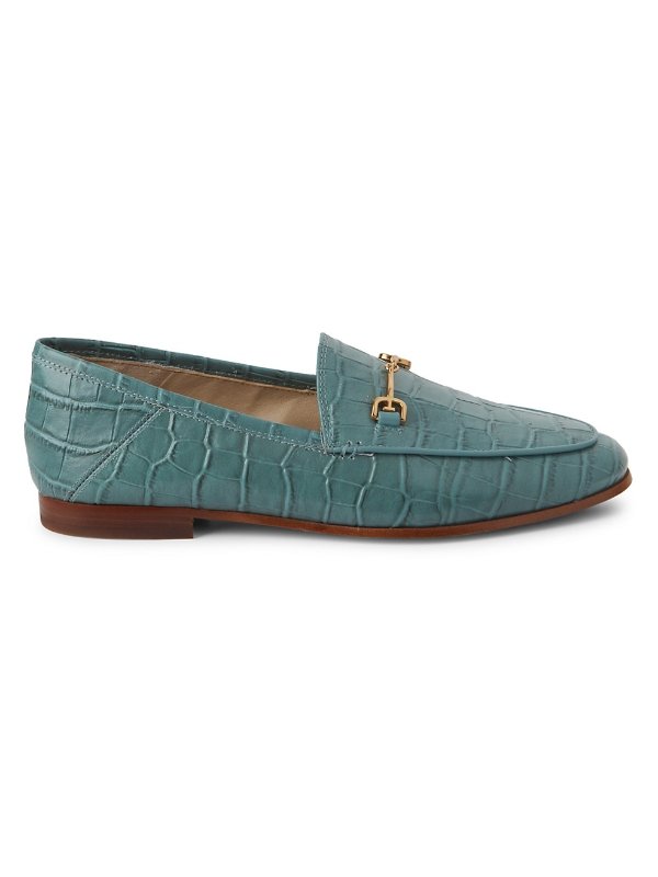 Loraine Croc-Printed Leather Loafers