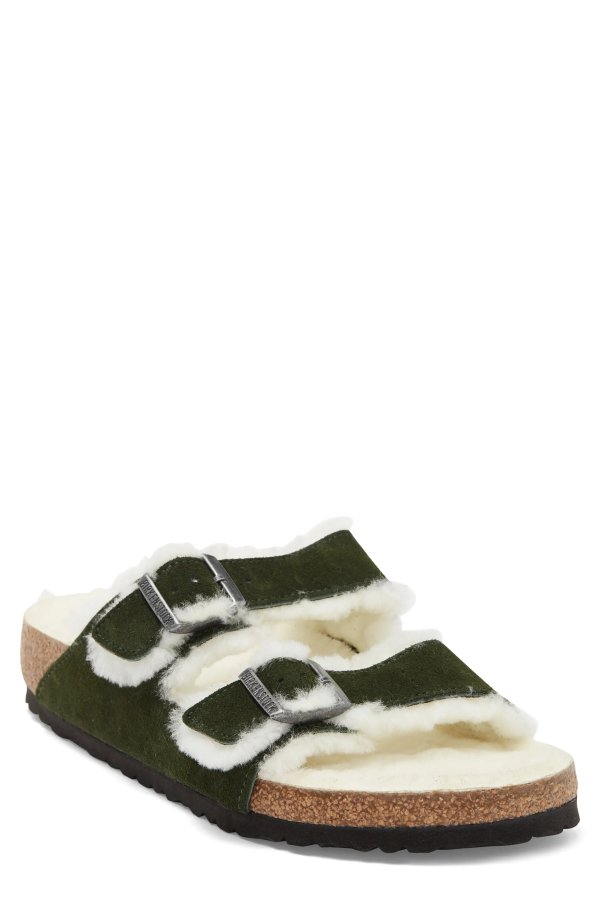 Arizona Mountain View Genuine Sheep Fur Lined Slide Sandal