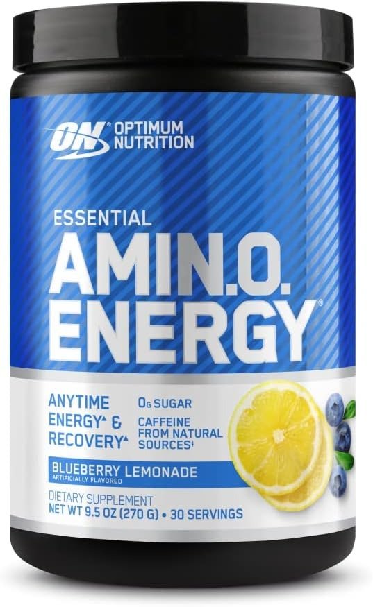 Amino Energy - Pre Workout with Green Tea, BCAA, Amino Acids, Keto Friendly, Green Coffee Extract, Energy Powder - Blueberry Lemonade, 30 Servings (Packaging May Vary)