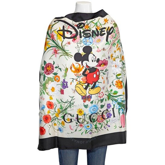 X Disney Floral 印花围巾